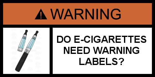 E-Cigarette Warning Label