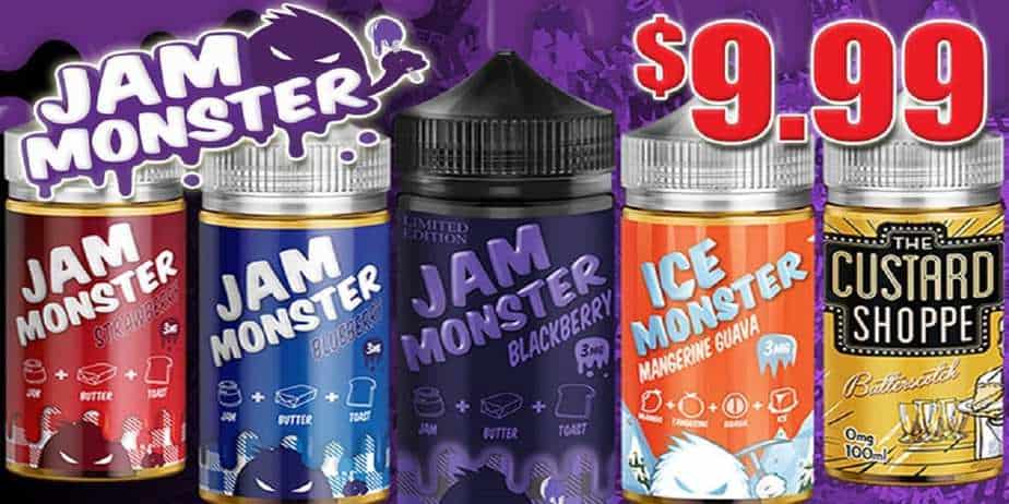 Jam-Monster-E-Liquid-Sale-100ml-Only-9.9
