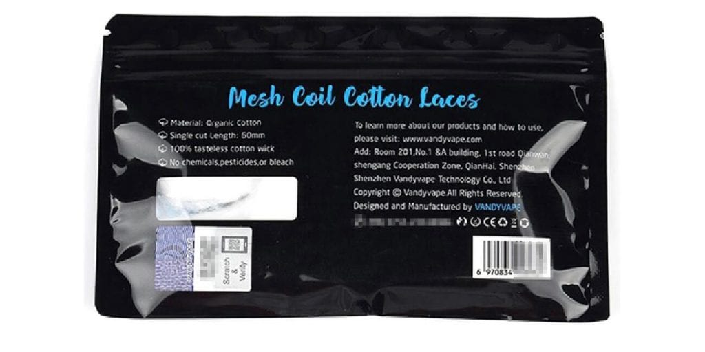 Vandy Vape Mesh Coil Cotton Laces $2.54 + FS! - Vaping Cheap Deals