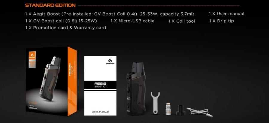 Geekvape Aegis Boost Pod Mod Kit $22.46 (USA) - Vaping Cheap Deals