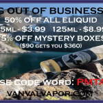 Vanval vapor pmta sale!