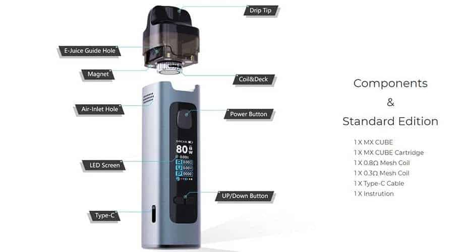 Advken Orcas MX Cube Kit $22.00 - Vaping Cheap Deals