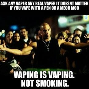Vaping is not smoking!