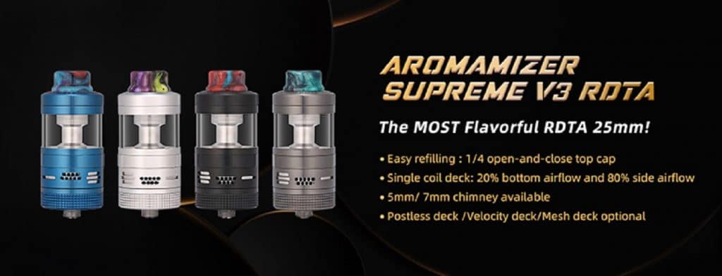 Steam Crave Aromamizer Supreme V3 RDTA $40.59 - Vaping Cheap Deals