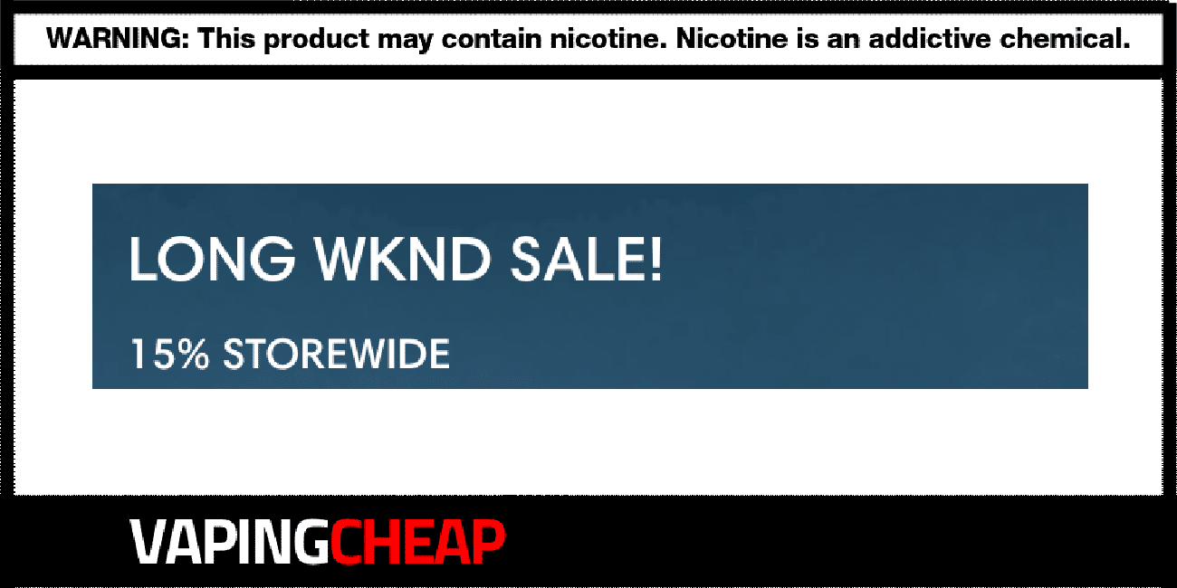 Vapordna Long Weekend Sale May 2022