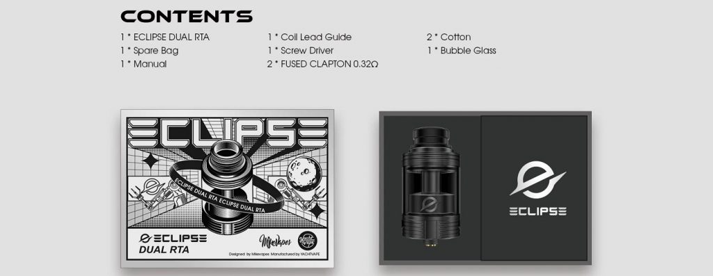 Yachtvape Eclipse Dual RTA $39.99 - Vaping Cheap Deals
