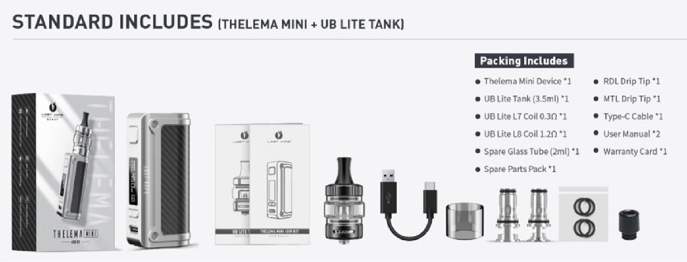 Lost vape thelema mini starter kit lost vape thelema mini starter kit $22. 49 | mod $24. 06