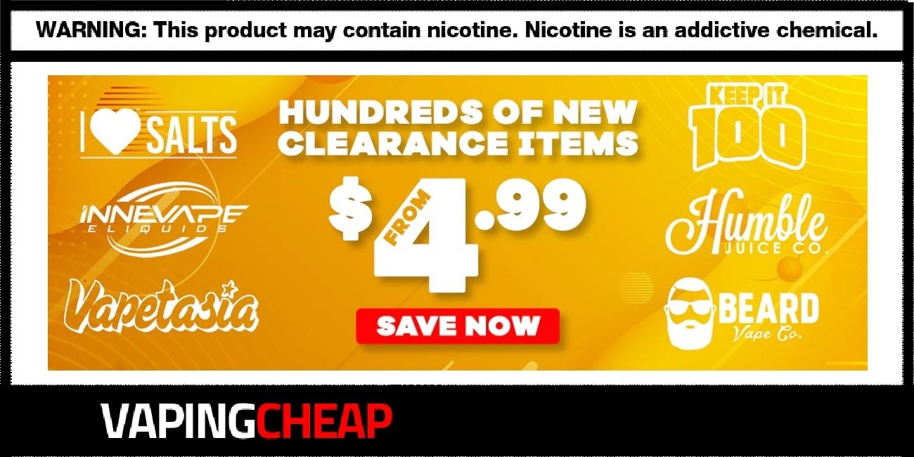 Markdown Clearance Sale! From 4.99 Vaping Cheap Deals