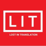 Vape brand logo featuring "lit" with the tagline "lost in translation" on a vibrant red background, ideal for coupon code and deal pages.