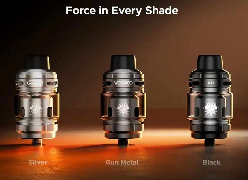 Rebuildable vape RDA atomizers in silver, gun metal, and black for enhanced flavor and vapor production. Perfect for vaping enthusiasts seeking customizable options.